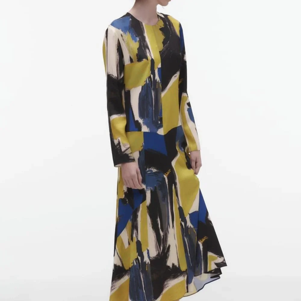 NWT ZARA PRINTED DRESS  MULTICOLORED - REF. 9107/390 XS,S, M $90
